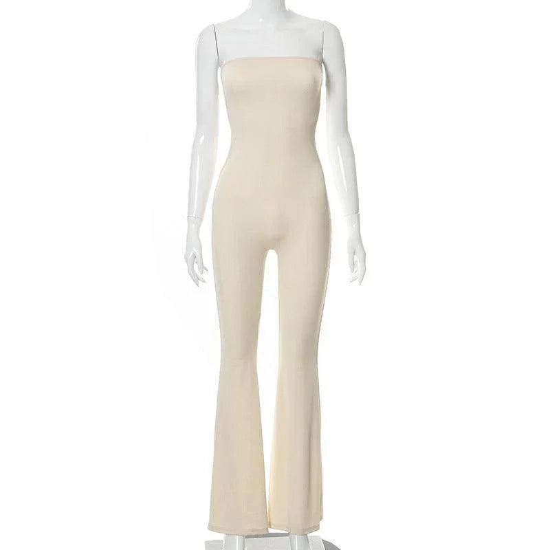Kathilenia Autumn Sleeveless Lace up Backless Fashion Women Jumpsuits - Vestir en Moda