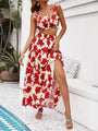 Katy Floral Tie Shoulder Two Pieces Set - Vestir en Moda