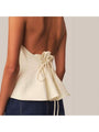 Kayla Crisscross Halter Backless Sleeveless Tops - Vestir en Moda