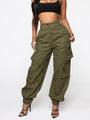 Keira Casual Multi Pocket Button Fly Straight Cargo Trousers - Vestir en Moda