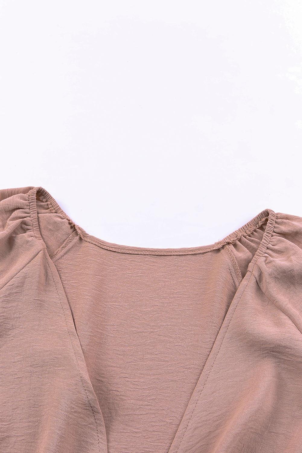 Kendry Tied Flounce Sleeve Plunge Rompers - Vestir en Moda