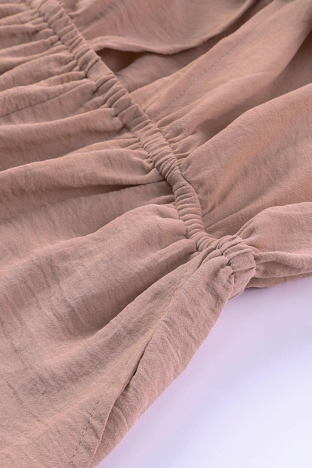 Kendry Tied Flounce Sleeve Plunge Rompers - Vestir en Moda