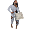 Kensley Sexy Hollow Out Hole Casual Club Outfits Stunning Two Piece Set - Vestir en Moda