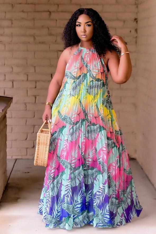 KIM Plus Size Digital Printing Swing Women - Vestir en Moda