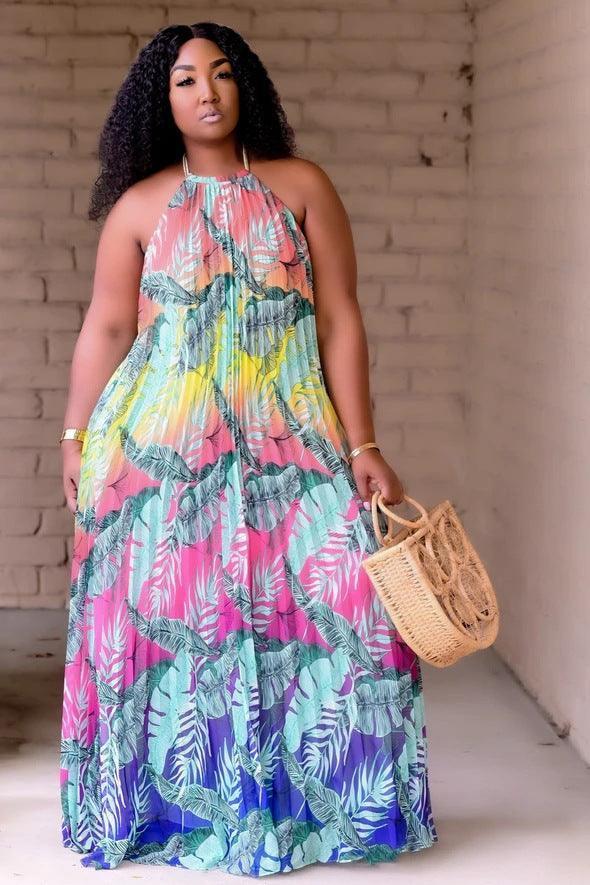 KIM Plus Size Digital Printing Swing Women - Vestir en Moda