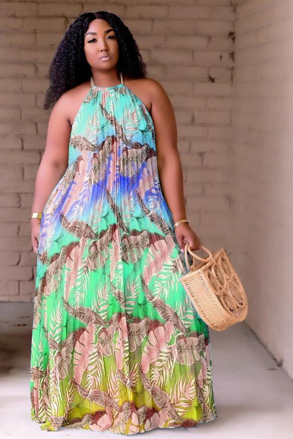KIM Plus Size Digital Printing Swing Women - Vestir en Moda