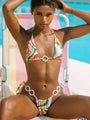 Kinley Sexy Halter String Micro Bikini Thong Ring Buckle Swimwear - Vestir en Moda