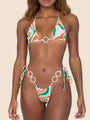 Kinley Sexy Halter String Micro Bikini Thong Ring Buckle Swimwear - Vestir en Moda