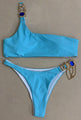 Kinsley Halter Crystal Diamond Rhinestone Brazilian Bathing Swimwear - Vestir en Moda