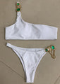 Kinsley Halter Crystal Diamond Rhinestone Brazilian Bathing Swimwear - Vestir en Moda