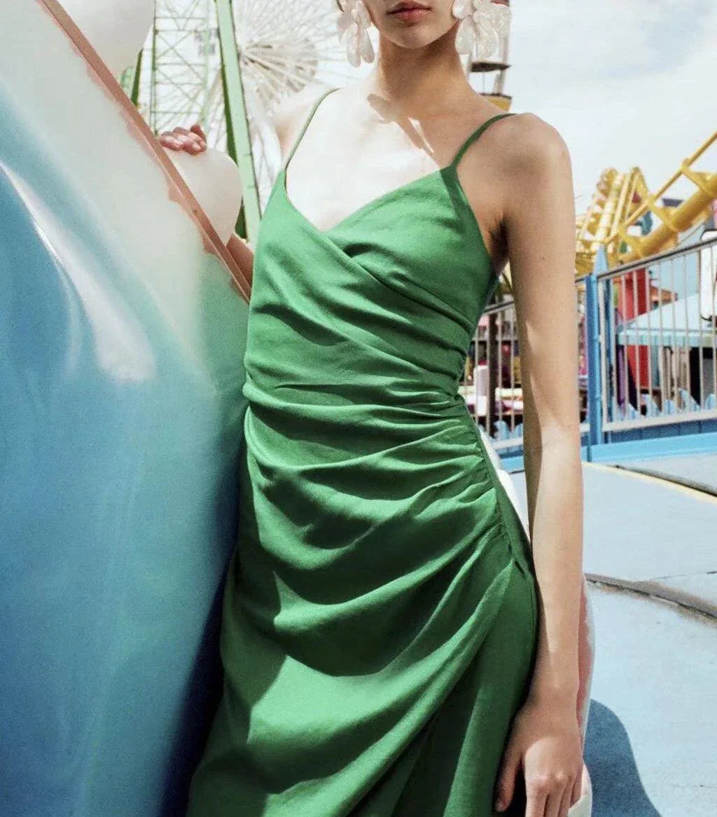 Klara Women New Pleated Sexy Sleeveless Dresses - Vestir en Moda