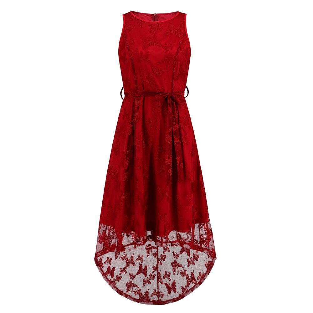 Kristen Women Clothing Sexy Sleeveless Lace Mesh Dresses - Vestir en Moda