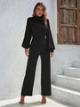 Larisa Women Solid Color T Back Long Sleeve Jumpsuits - Vestir en Moda