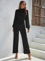 Larisa Women Solid Color T Back Long Sleeve Jumpsuits - Vestir en Moda