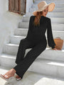 Larisa Women Solid Color T Back Long Sleeve Jumpsuits - Vestir en Moda