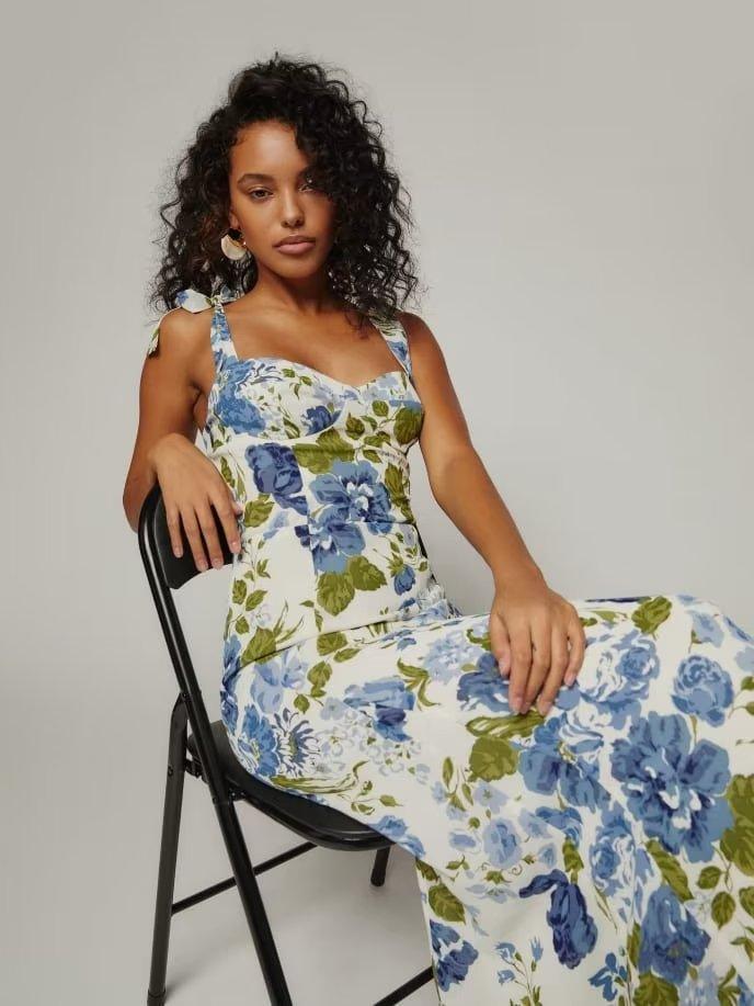 laura Summer Women Clothing Waist Strap Type Drawstring Printed Dresses - Vestir en Moda