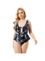 Layla Sexy Floral Ruffled Backless One Piece Swimsuit - Vestir en Moda