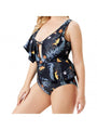 Layla Sexy Floral Ruffled Backless One Piece Swimsuit - Vestir en Moda