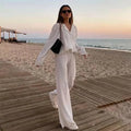 Layla Texture Loose Slimming Pleated Casual Two Piece Sets - Vestir en Moda