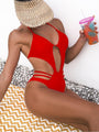 Leila Sexy Halter Sleeveless One-piece Bikinis - Vestir en Moda