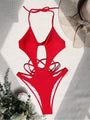 Leila Sexy Halter Sleeveless One-piece Bikinis - Vestir en Moda