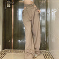 Lennon High Waist Drawstring Hollow Out Cutout Loose Slimming Pants - Vestir en Moda