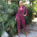 Leona Sexy Leopard Jumpsuits Full Sleeve - Vestir en Moda