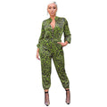 Leona Sexy Leopard Jumpsuits Full Sleeve - Vestir en Moda