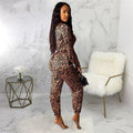 Leona Sexy Leopard Jumpsuits Full Sleeve - Vestir en Moda