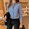 Letticia Office Printing Striped Single-breasted Shirt - Vestir en Moda