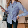 Letticia Office Printing Striped Single-breasted Shirt - Vestir en Moda