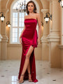 Lety Backless Slit Sleeveless Satin Party Dresses - Vestir en Moda
