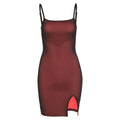 Lia Summer trap off-Neck Slim-Fit Slit Hip-Wrapped Dress - Vestir en Moda