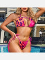 Liah Leopard Printed Tie Wrap Swimming - Vestir en Moda