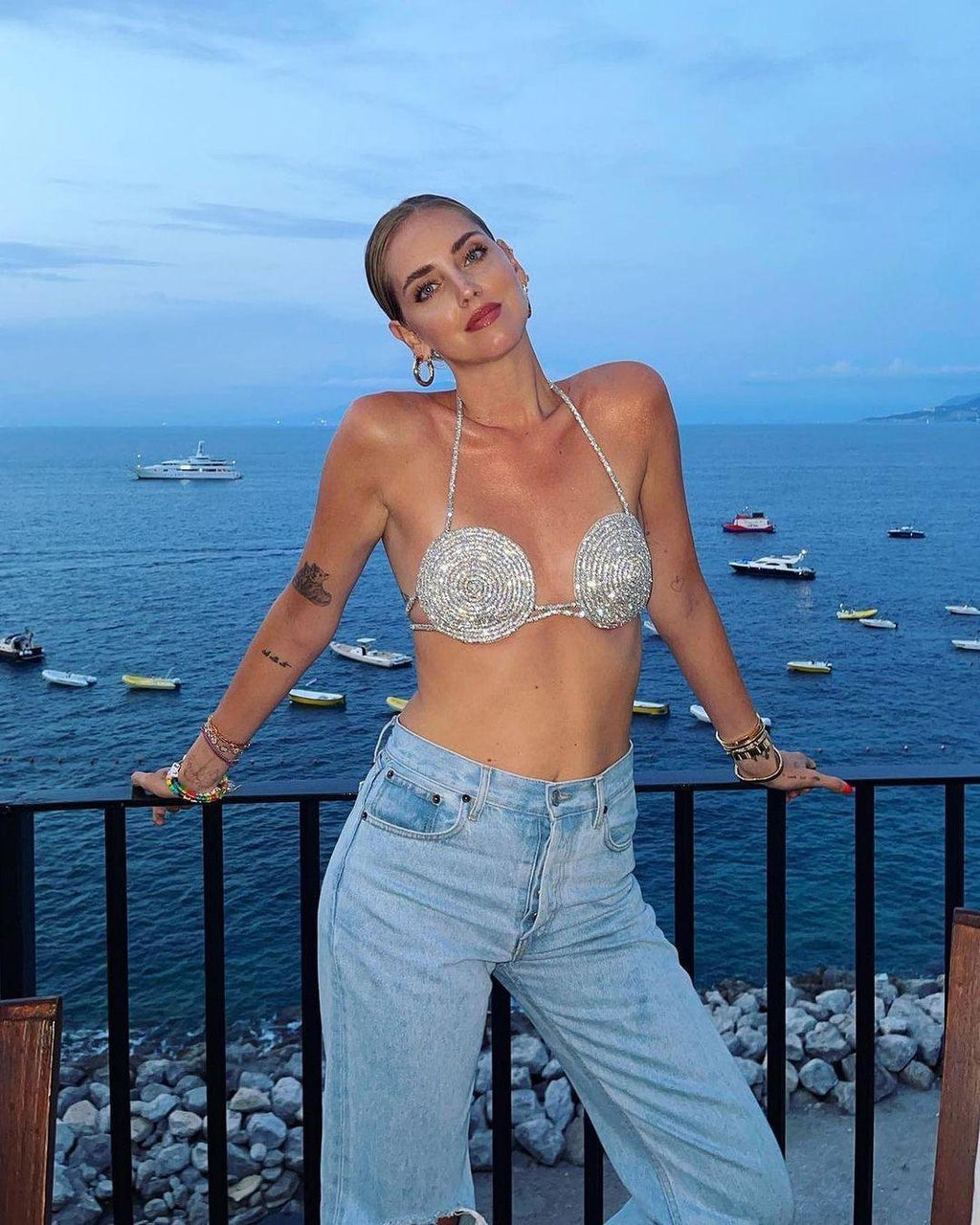 Liah Sexy Underwear Round Hollow Diamond Tank Tops - Vestir en Moda