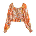 Liah Square Collar Off Shoulder Blouse - Vestir en Moda