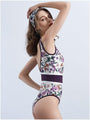 Lilly Retro Printed Backless Women's Swimsuit - Vestir en Moda