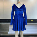 Lily Autumn Winter Women Clothes Selling V Neck Velvet Sexy Holiday Dress - Vestir en Moda