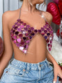 Linda Sexy Acrylic Heart Shape Mirror Tank Tops - Vestir en Moda