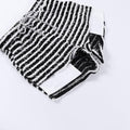 Logan Texture Striped Drawstring High Waist Super Casual Slim Short - Vestir en Moda