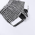 Logan Texture Striped Drawstring High Waist Super Casual Slim Short - Vestir en Moda