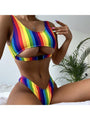 Lola Rainbow Strip Split Bikini - Vestir en Moda
