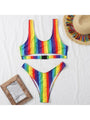 Lola Rainbow Strip Split Bikini - Vestir en Moda