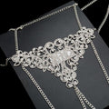 Lourdes Diamond Floral Luxury Nightclub Body Chain Rhinestone Exquisite - Vestir en Moda