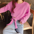 Lucía Spring Autumn Loose Solid Color High Waist Sweatshirt - Vestir en Moda