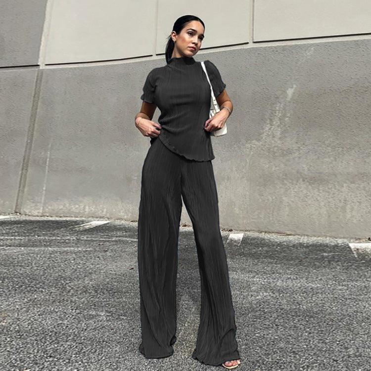 Lucy Pleated Casual Fashion Two Piece Sets - Vestir en Moda