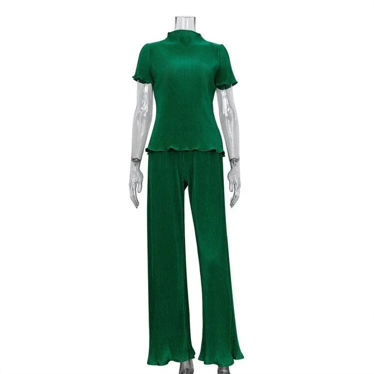Lucy Pleated Casual Fashion Two Piece Sets - Vestir en Moda