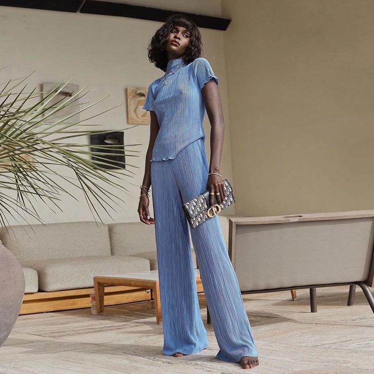 Lucy Pleated Casual Fashion Two Piece Sets - Vestir en Moda