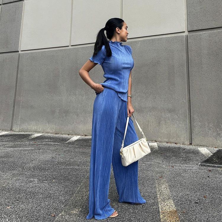 Lucy Pleated Casual Fashion Two Piece Sets - Vestir en Moda
