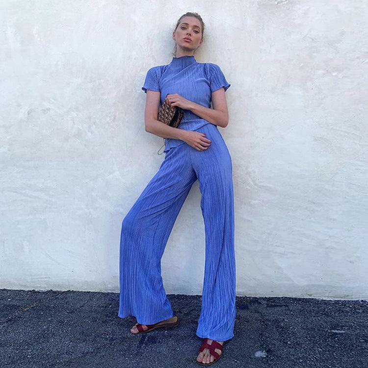 Lucy Pleated Casual Fashion Two Piece Sets - Vestir en Moda